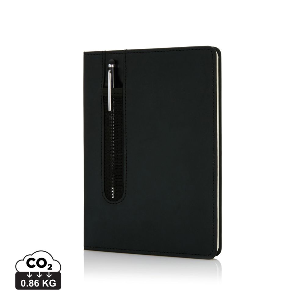 A5 hardcover PU notebook with stylus pen, gift boxed, with your logo
