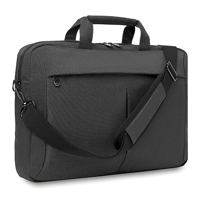 STOCKHOLM laptop bag, 2-tone polyester, fits 15" laptop, with your logo
