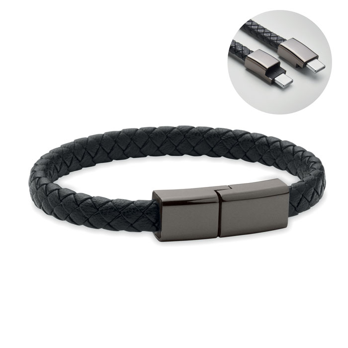 Rokassprādzes uzlādes kabelis FAULETI CHARGE ar USB-C savienojumu ar jūsu logo
