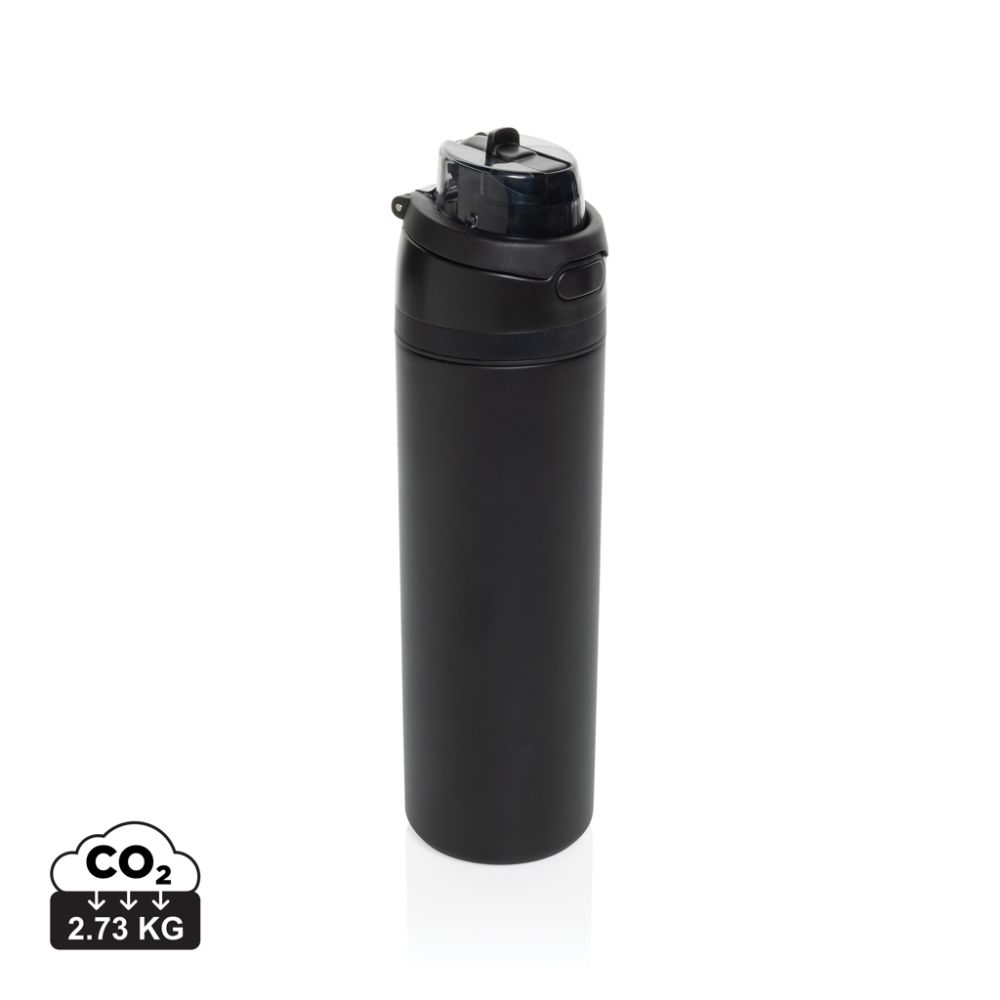 Omni Sip lockable bottle 720 ml, recycled steel, built-in straw, with your logo