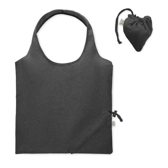 Foldable shopping bag CARRIE COLOUR in recycled cotton with your logo