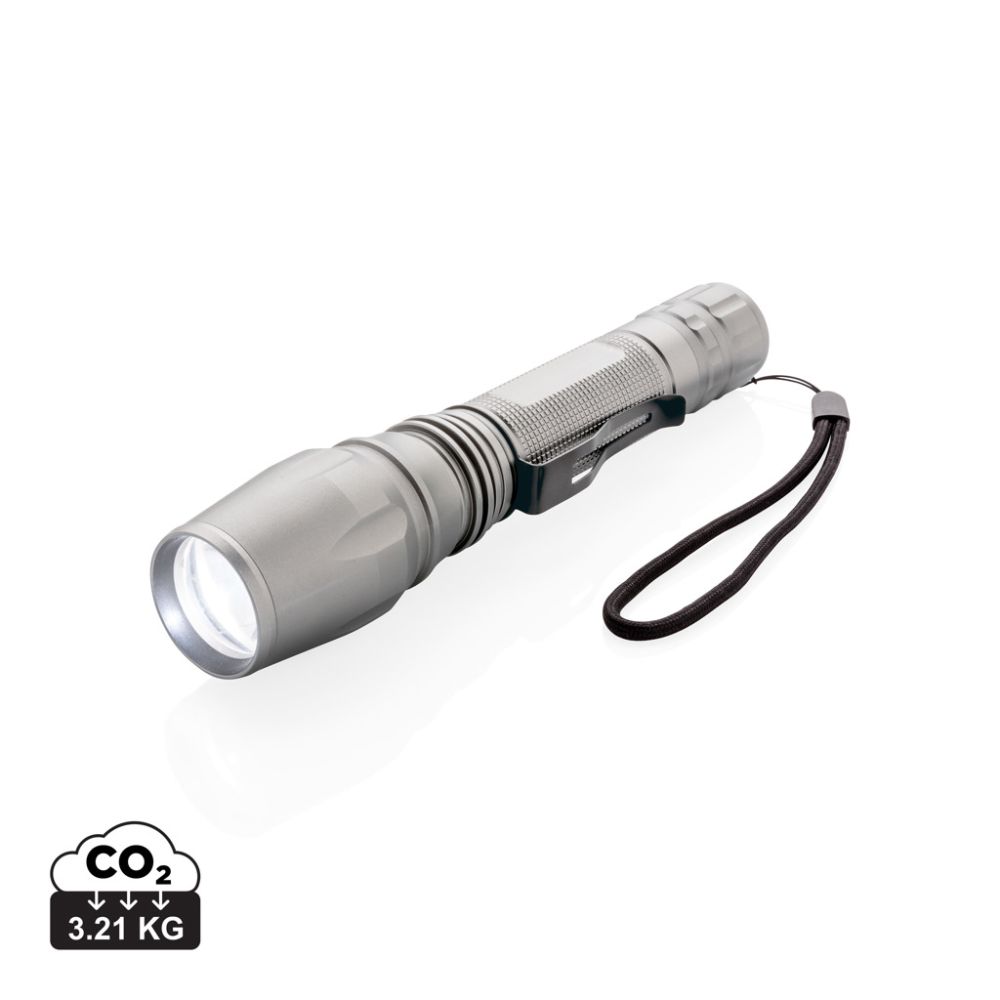Alumīnija lukturis 10W Heavy duty CREE ar regulējamu staru ar jūsu logo