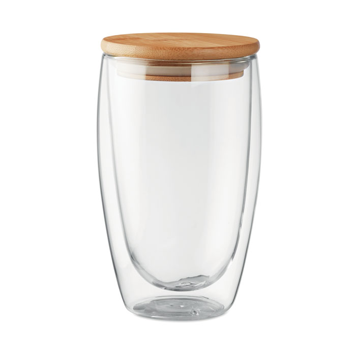 Dubultsienu stikla krūze TIRANA LARGE 450 ml ar jūsu logo