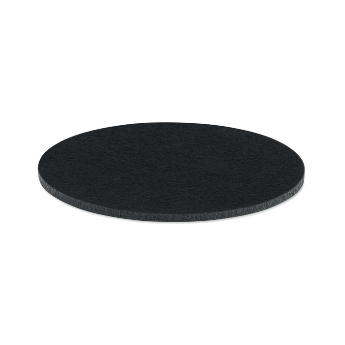 Round felt coaster FELTSTER made from recycled RPET with your logo