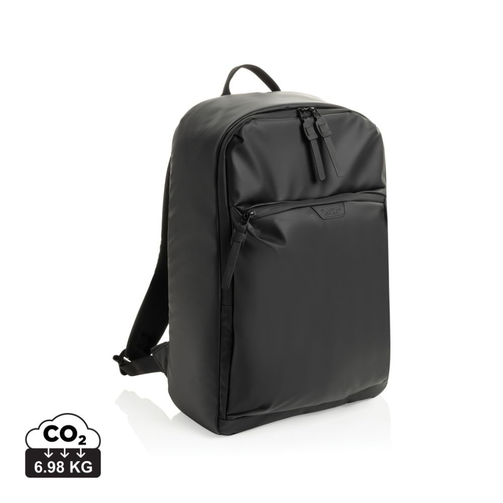 Swiss Peak OSLO RCS laptop backpack in rPET with removable laptop compartment, with your logo