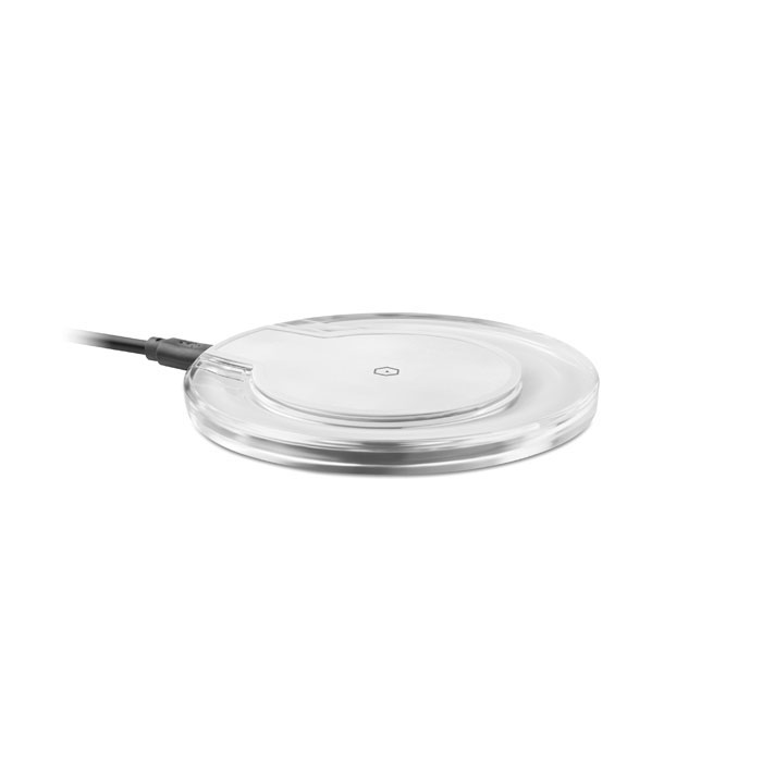 UVE CHARGING + wireless charger, 15 W, blue charging light, with your logo