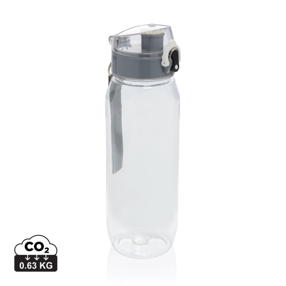 Yide 800 ml rPET water bottle with lockable one-hand lid and your logo