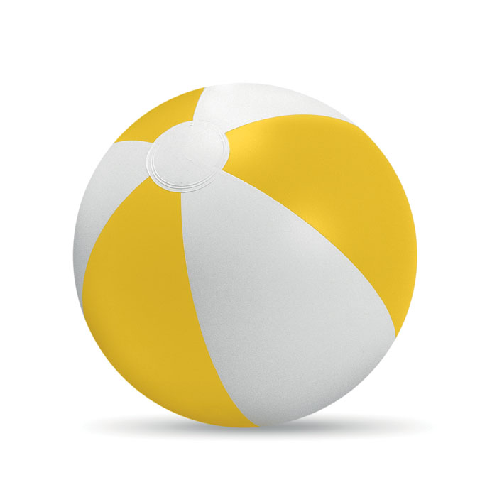 Inflatable beach ball PLAYTIME with coloured stripes and your logo