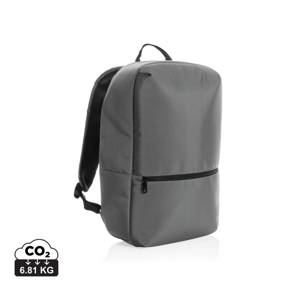 Laptop backpack Impact AWARE™ 1200D Minimalist 15.6" made of rPET with your logo