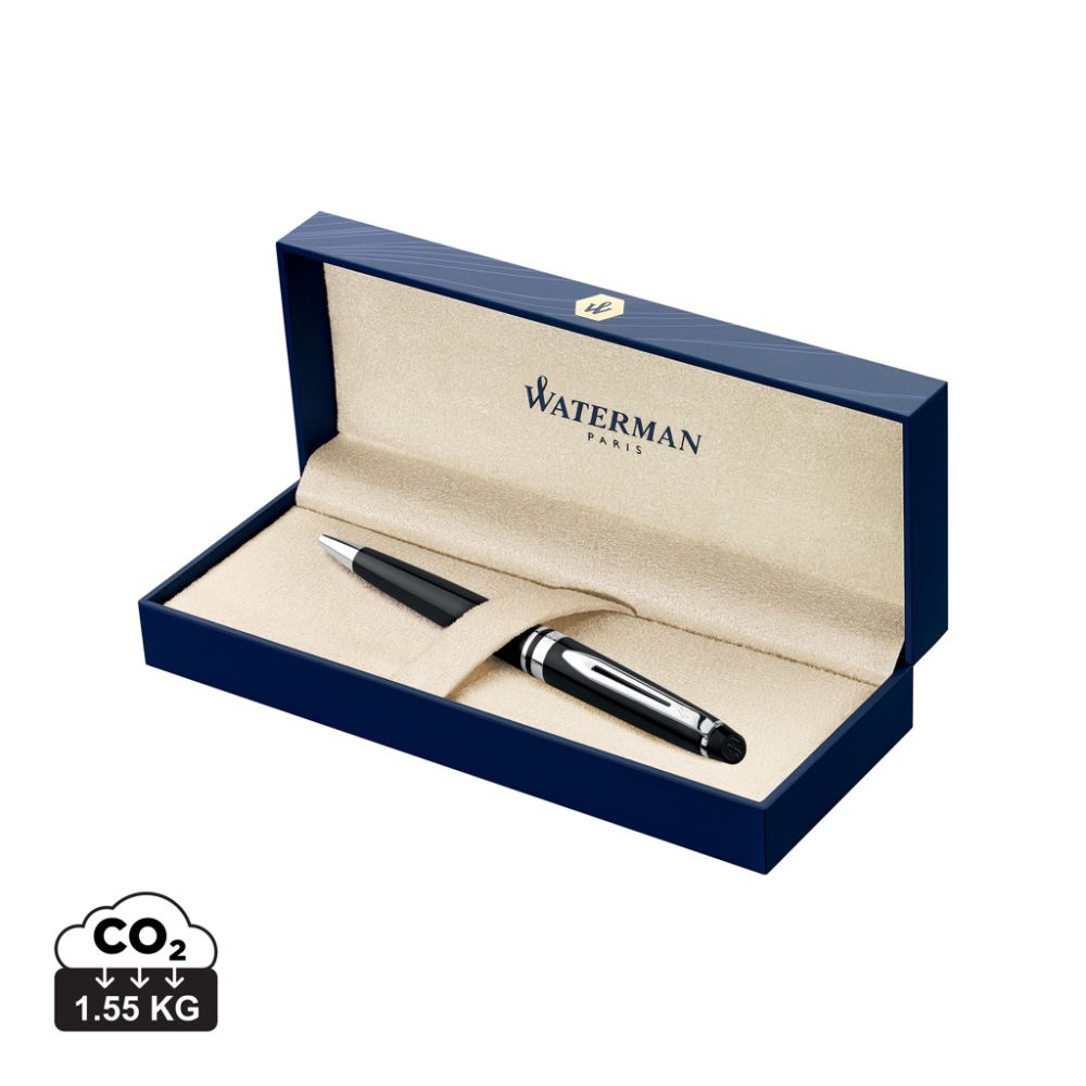 Waterman EXPERT CT ballpoint pen in black lacquer with your logo