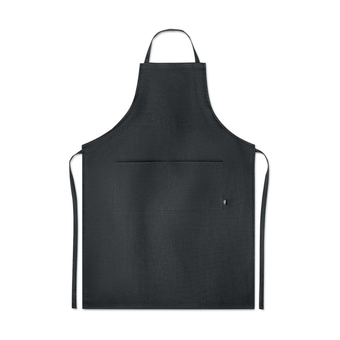 NAIMA APRON hemp kitchen apron with 2 front pockets with your logo