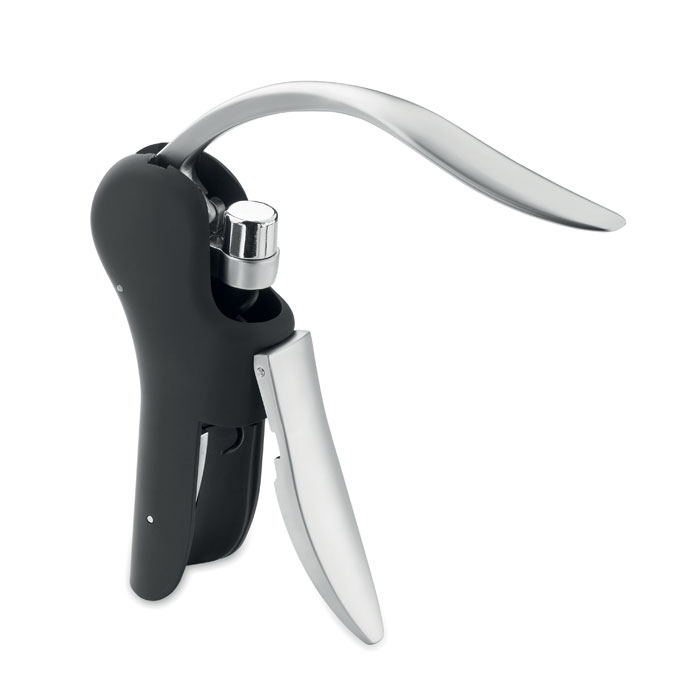 Automatic lever corkscrew CORCHO with rubberised finish with your logo