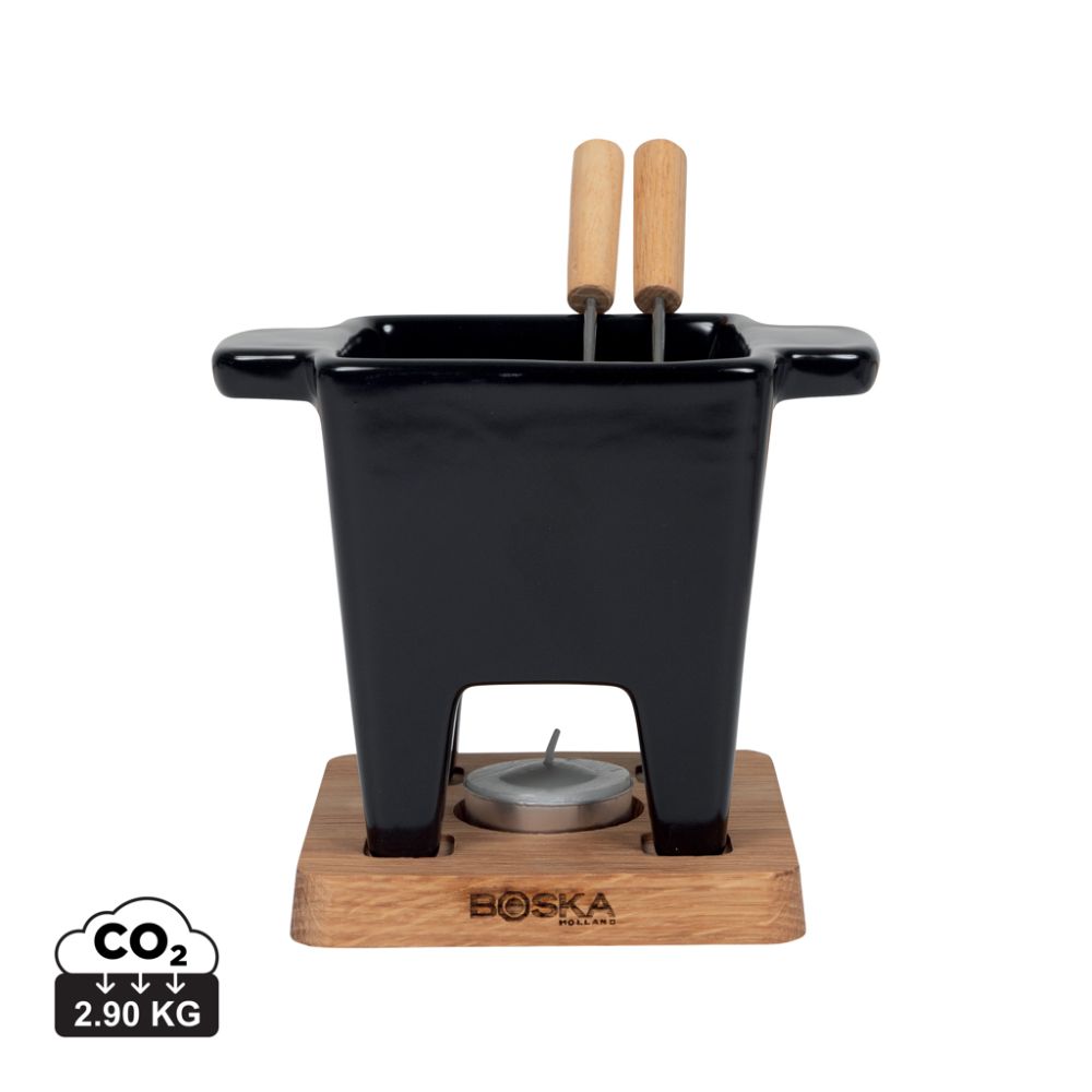 Fondue set for two BOSKA Tapas Fondue Nero 300 ml, microwave-safe, with your logo