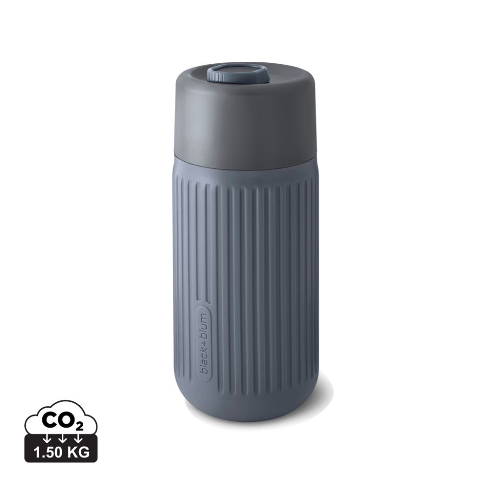 Ceļojuma krūze Black+Blum no borosilikāta stikla 340 ml ar jūsu logo