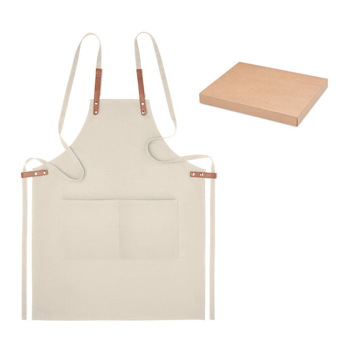 NAGPUR organic cotton kitchen apron with 2 pockets, with your logo