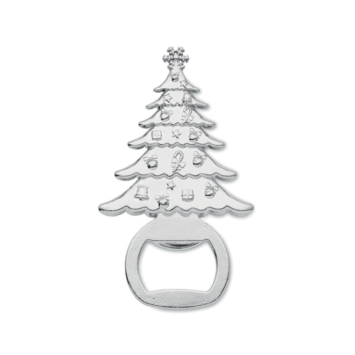 Christmas bottle opener NOTLE in zinc alloy with matt silver finish and your logo
