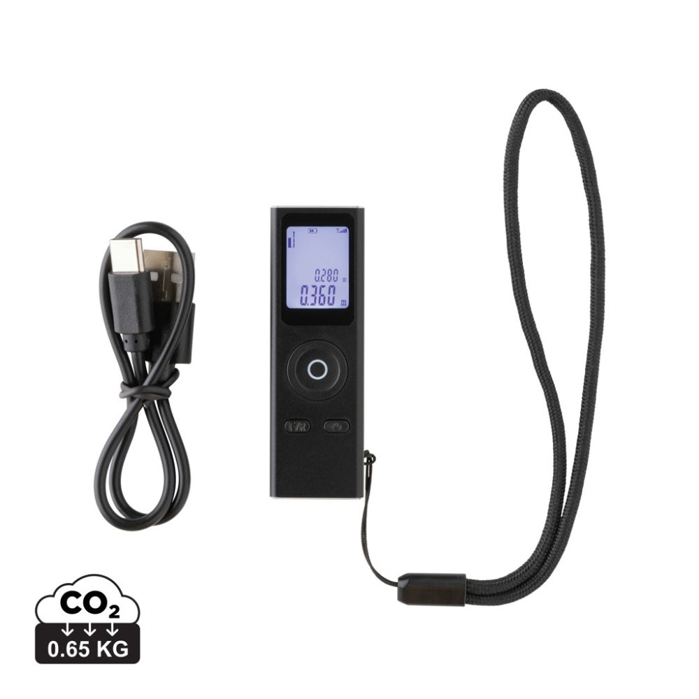 Gear X laser measure, 30 m, recycled aluminium, rechargeable, with your logo