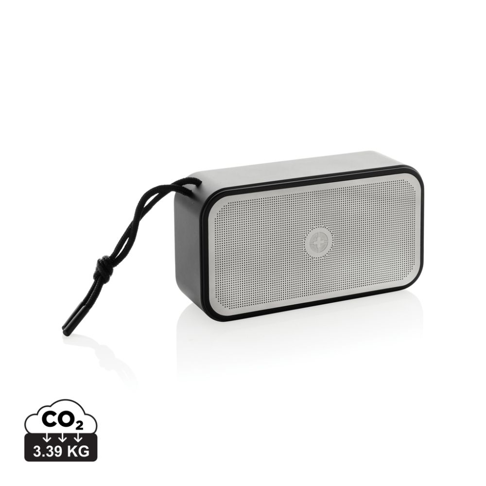 Swiss Peak 10 W recycled aluminium bass speaker with your logo