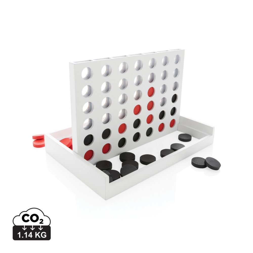 Koka galda spēle Connect four ar FSC® sertificētu koku un jūsu logo
