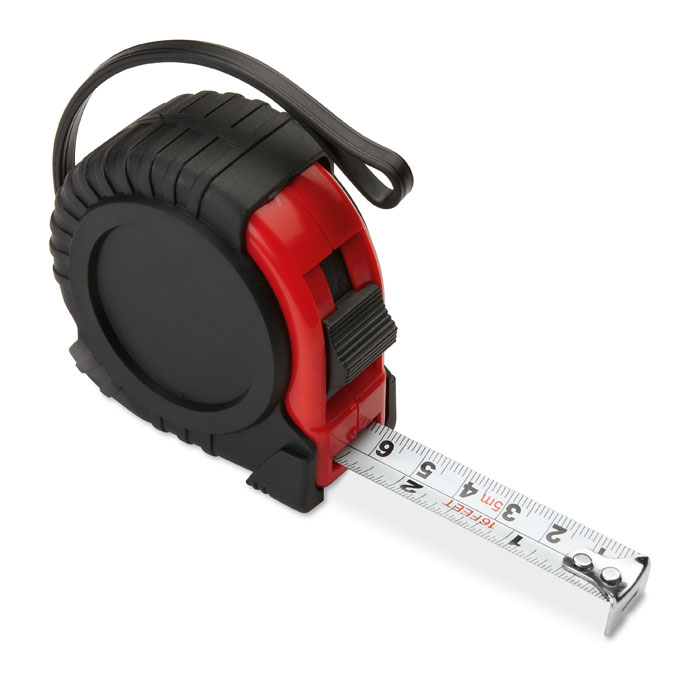 MIA 5 m measuring tape with hand strap and metal clip, with your logo