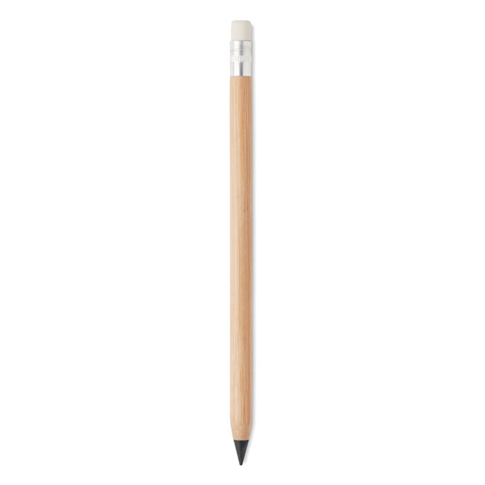 INKLESS PLUS bamboo inkless pen with eraser and graphite tip, with your logo