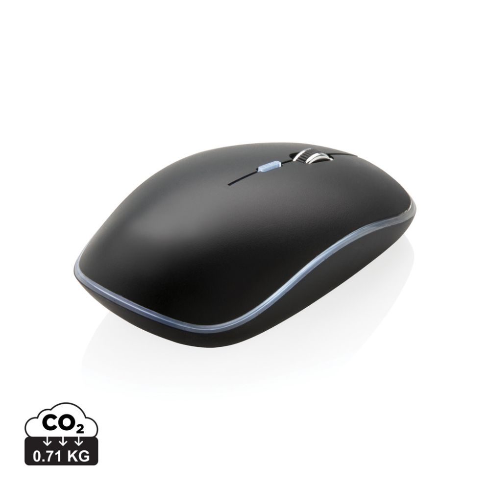 Wireless mouse Light up logo with rechargeable battery and illuminated logo, with your logo