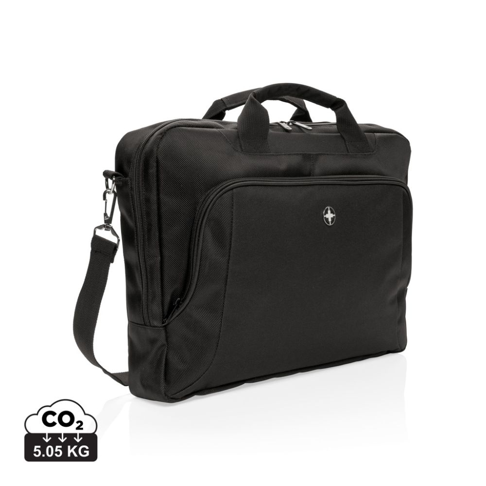 Portatīvā datora soma Swiss Peak Deluxe 15,6" no 1680D poliestera ar jūsu logo