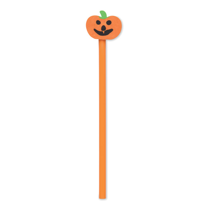 Wooden pencil WEENPEN with pumpkin eraser topper with your logo