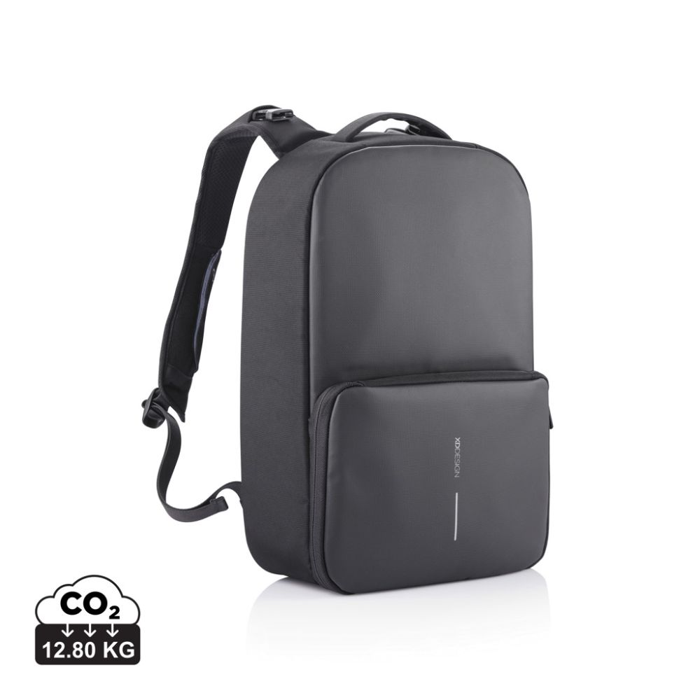 Anti-theft backpack Flex Gym bag with expandable pocket and USB port, with your logo