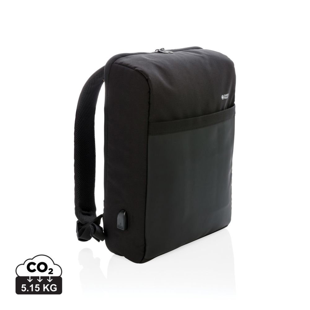 Pretzādzības mugursoma Swiss Peak 15" ar RFID aizsardzību un USB ar jūsu logo