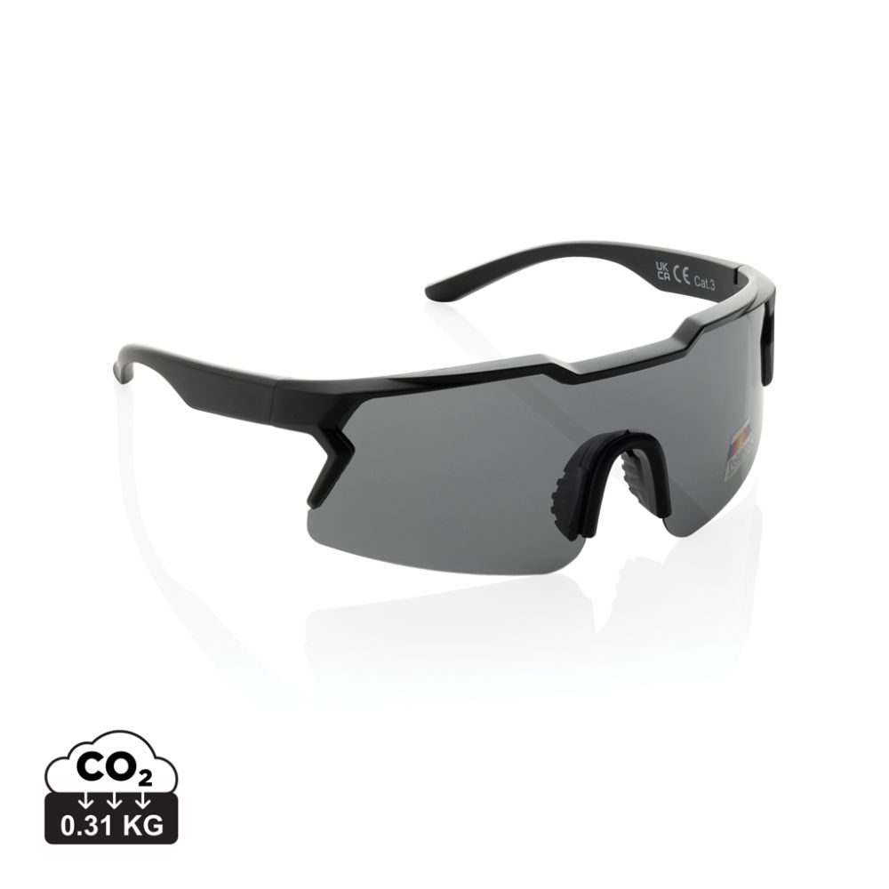 Sporta saulesbrilles SproShield ar polarizētām lēcām no pārstrādāta PC ar jūsu logo