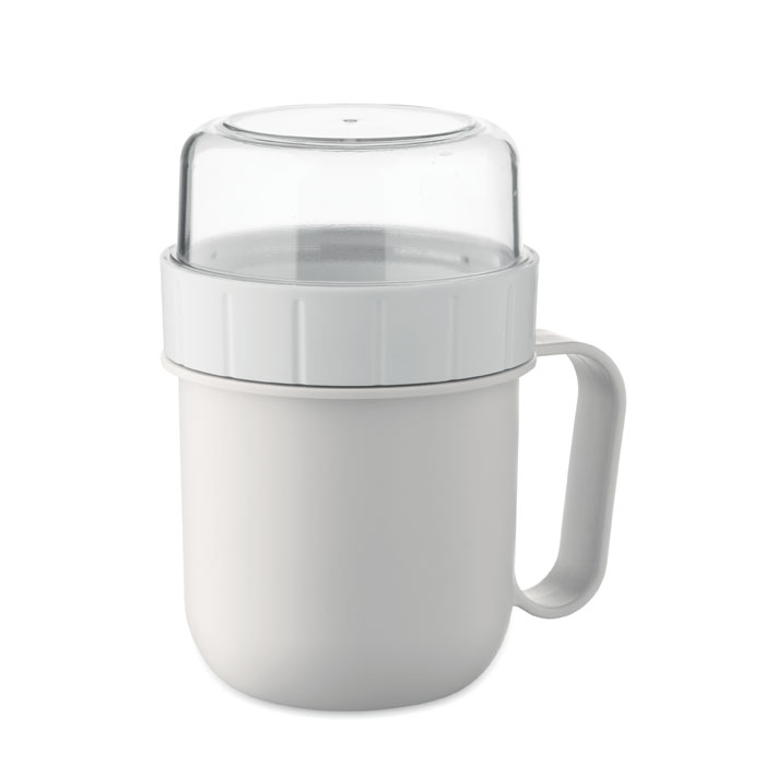 Brokastu trauks CUP ON GO ar diviem nodalījumiem un jūsu logo