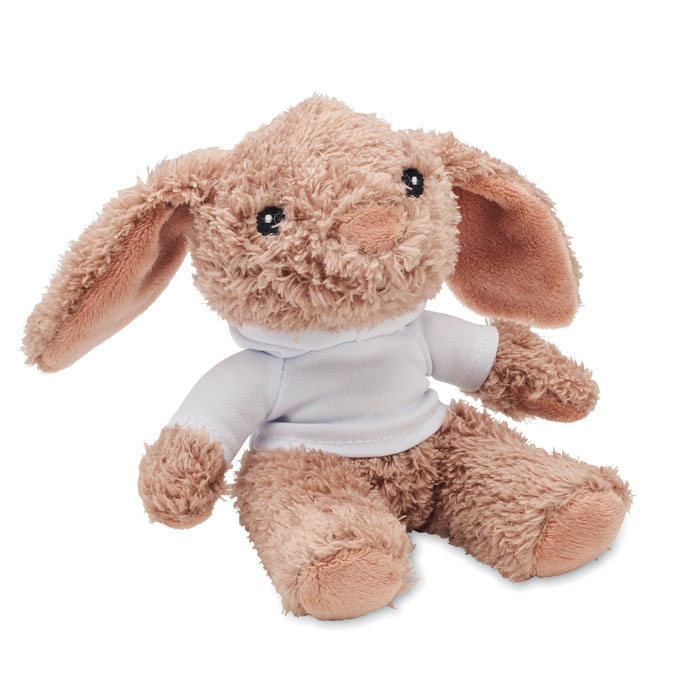 Plīša zaķis BUNNY ar kapucesjaku un jūsu apdruku