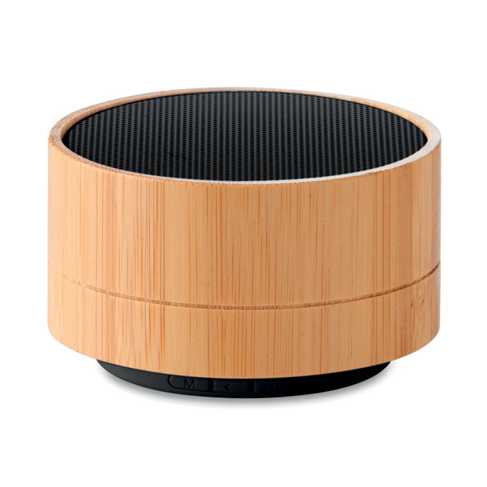 Wireless speaker SOUND BAMBOO with bamboo casing, 3 W, with your logo