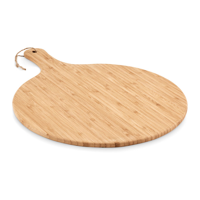 Bamboo cutting and serving board SERVE with handle, with your logo