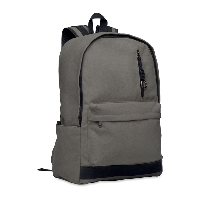 LEIRUR laptop backpack in recycled washed canvas with your logo