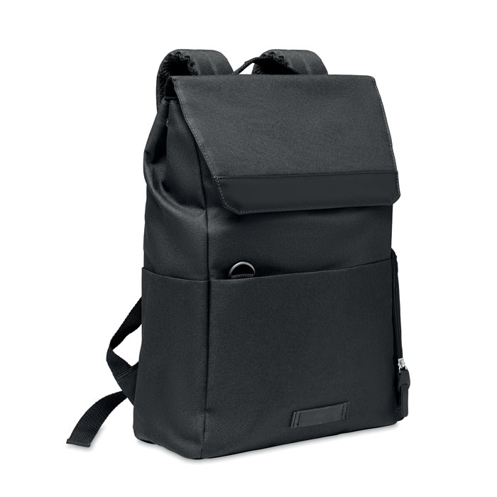 DAEGU LAP laptop backpack made of 600D RPET with magnetic closure and your logo