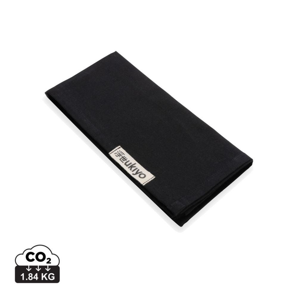 Ukiyo Aware™ recycled cotton table napkins, set of 4, with your logo