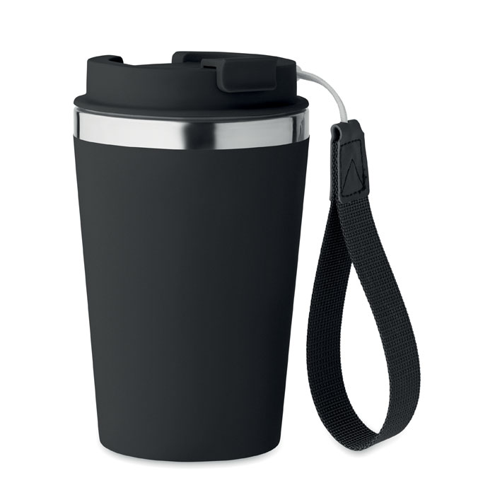 Double wall tumbler TOPAZ 350 ml in recycled steel with your logo