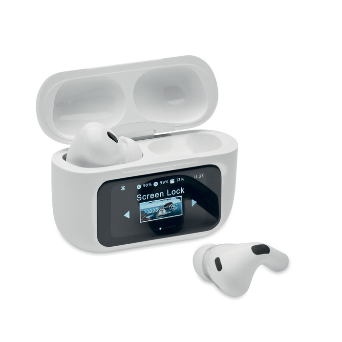 SILENCIO TWS wireless earbuds with ANC/ENC and charging base, with your logo