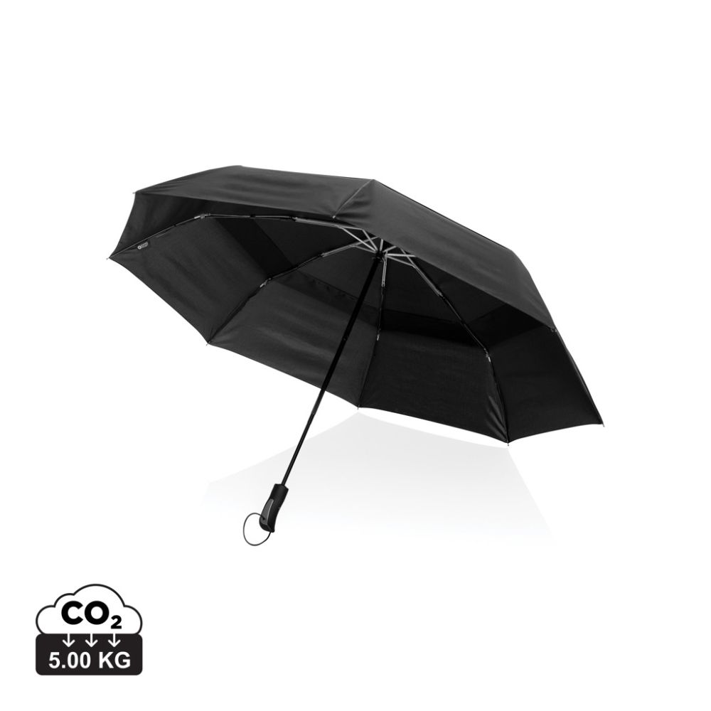 Pocket storm umbrella Swiss Peak Aware™ Tornado 27” with auto open and close, with your logo