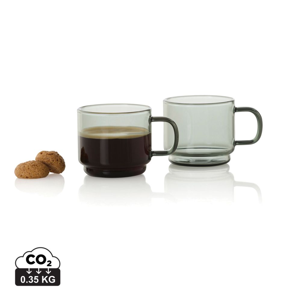 Espresso krūzītes AdHoc Impact 70 ml no borosilikāta stikla ar jūsu logo