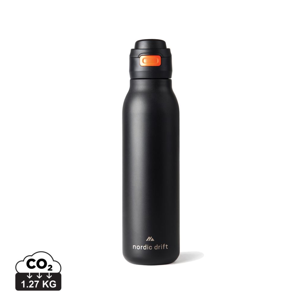 Pudele Nordic Drift Trail no pārstrādāta nerūsējošā tērauda 750 ml ar jūsu logo