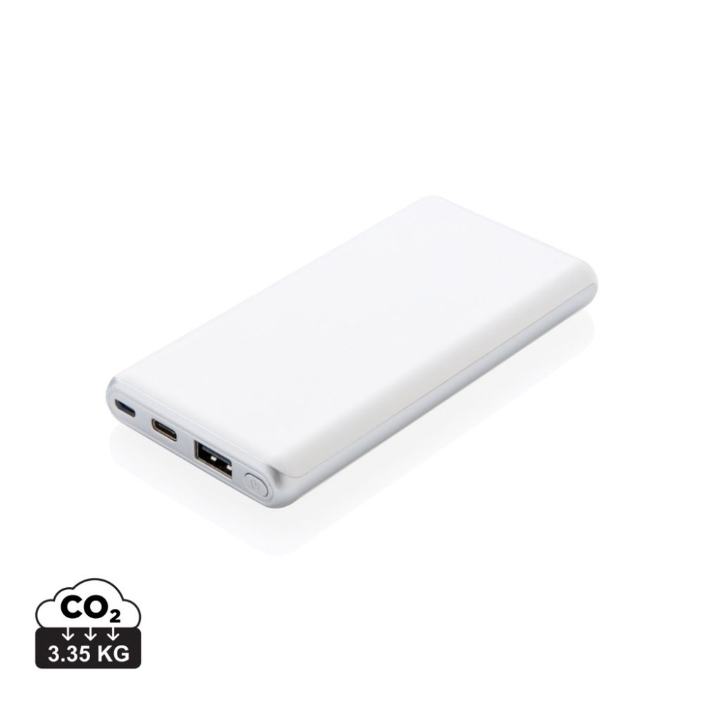 Ārējais akumulators 10 000 mAh ar PD ātro uzlādi un jūsu logo