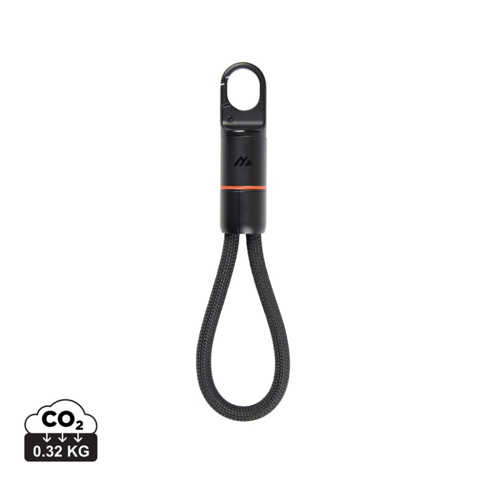 USB-C kabelis Nordic Drift Everest ar karabīni un 60 W uzlādi ar jūsu logo