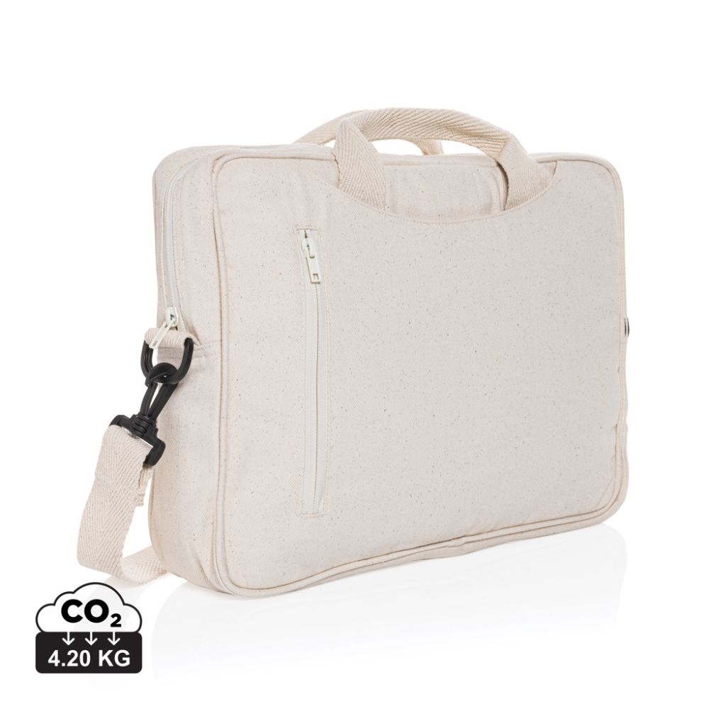 Laptop bag Laluka AWARE™ in recycled cotton twill with your logo