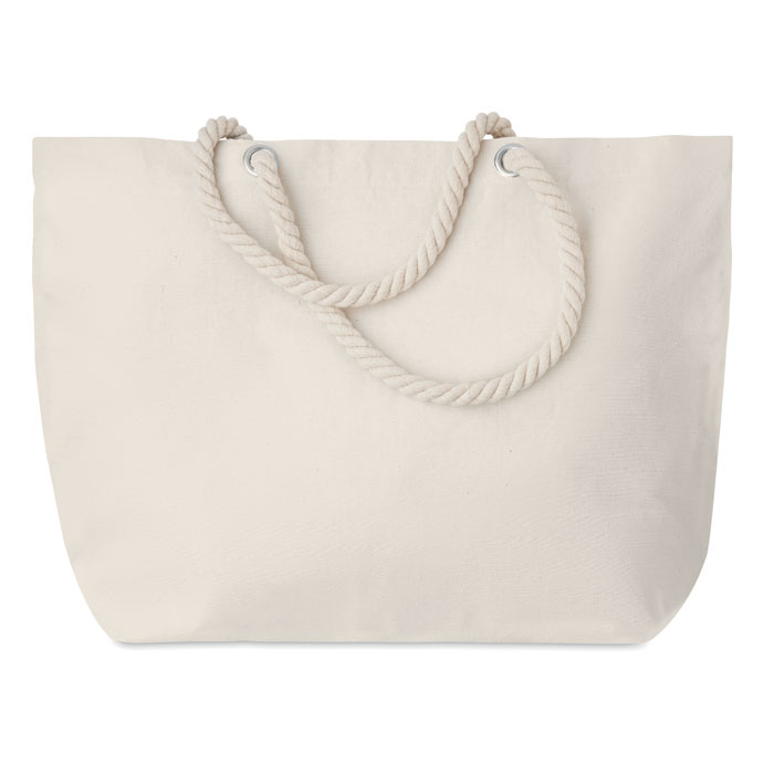 Cotton beach bag MENORCA with cord handle and your logo
