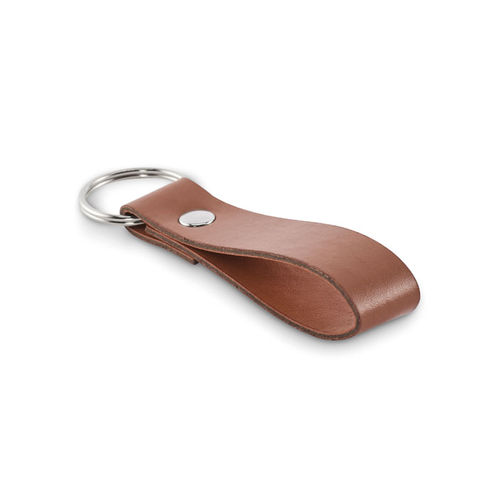 PU loop key ring STROKEY with two print sides, with your logo