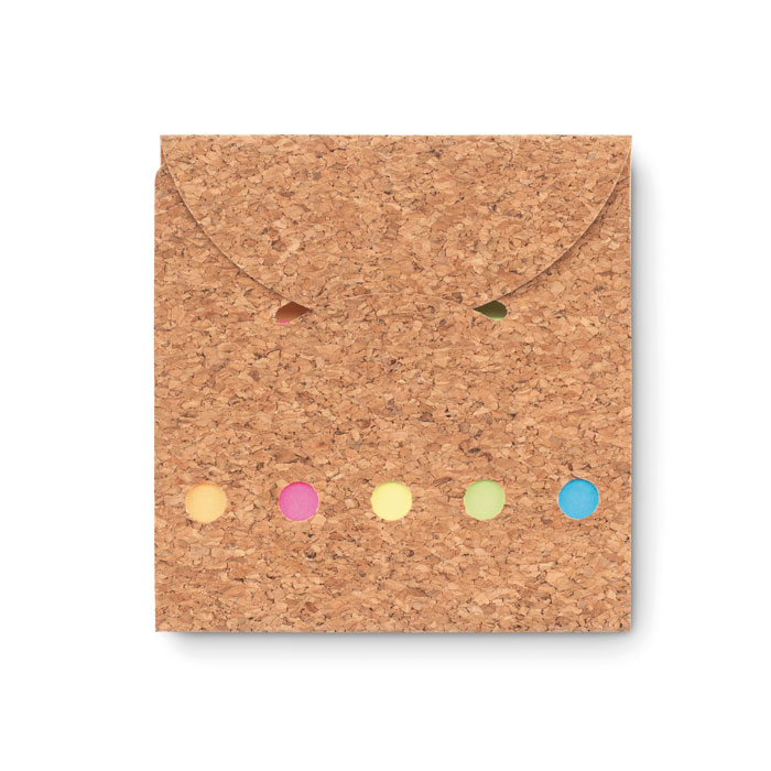 Līmlapiņu bloknots FOLDCORK ar korķa vāciņu ar jūsu logo