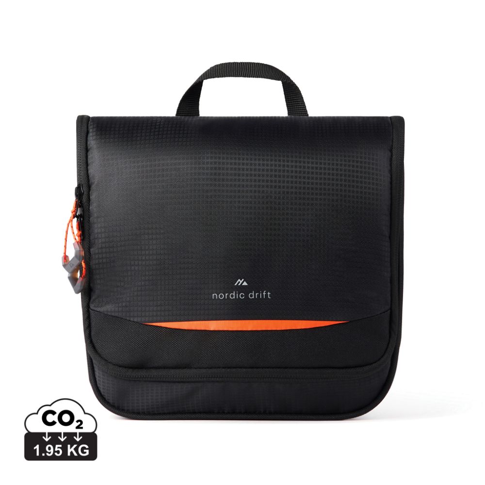 Toiletry bag Nordic Drift Trail 3 L made from RCS recycled polyester with your logo